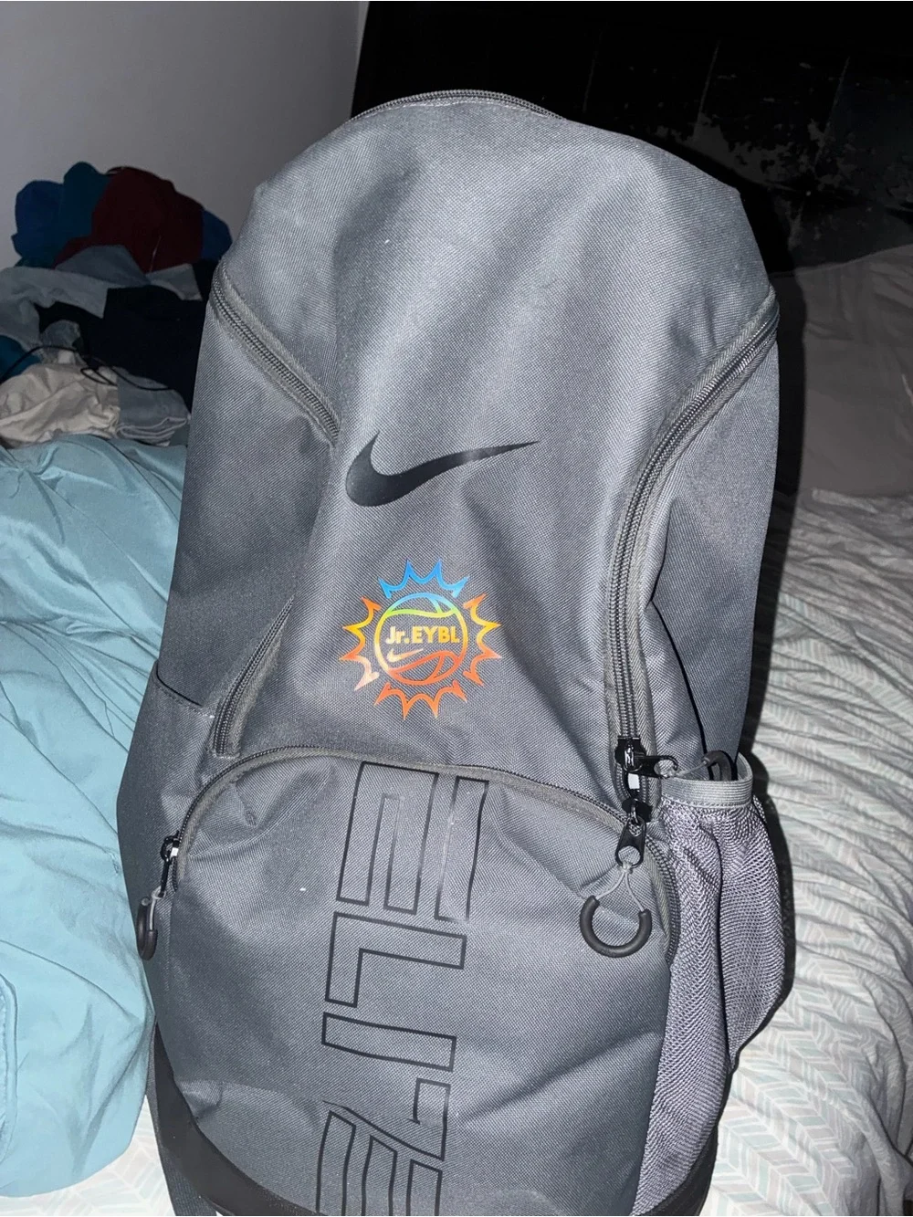 Nike Black Backpack with Multicolor Jr. EYBL Logo